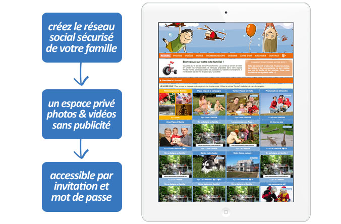 Créez votre réseau social famille sécurisé en quelques minutes, partagez photos et vidéos, invitez vos proches et vos amis