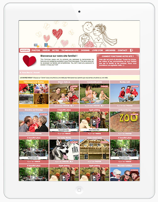 Pour créer votre espace familial privé et partager vos photos de famille de façon sécurisée : Cliquez ici pour vous inscrire gratuitement