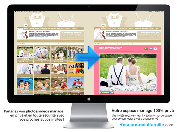 Partagez vos photos de mariage en toute sécurité