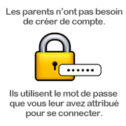 Les parents n'ont pas besoin de créer leur compte pour accéder au blog de crèche privé