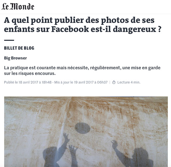 Partager des photos de famille sur Facebook, Instagram, iCloud ou encore Google photo peut engendrer des dangers potentiels pour sa vie privée et son droit à l'image.